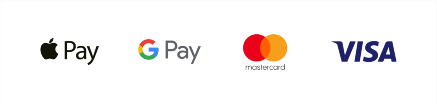 Apple Pay, Google Pay, Mastercard, Visa
