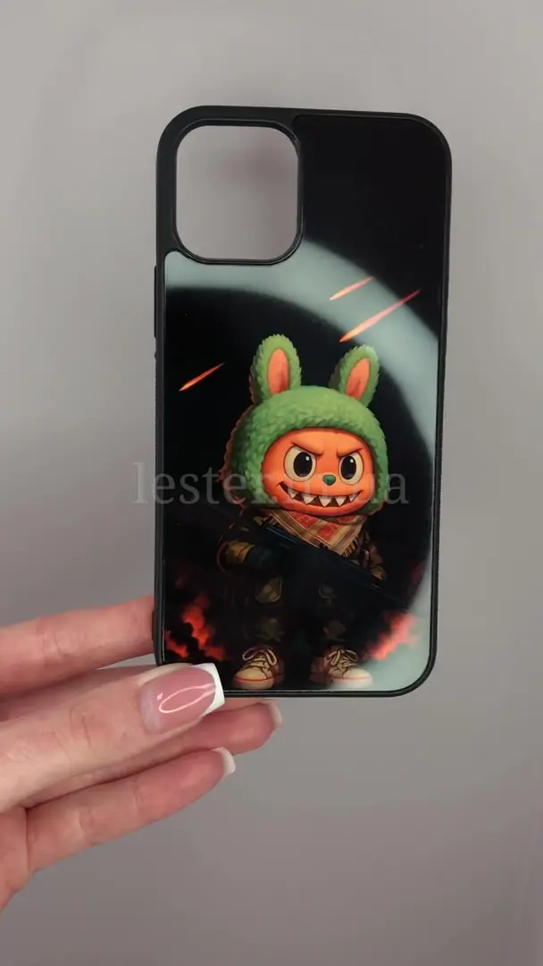 Відео чохла для iPhone, Samsung, Xiaomi, Huawei, Oppo, Realme LABUBU ЗСУ АВІАЦІЯ