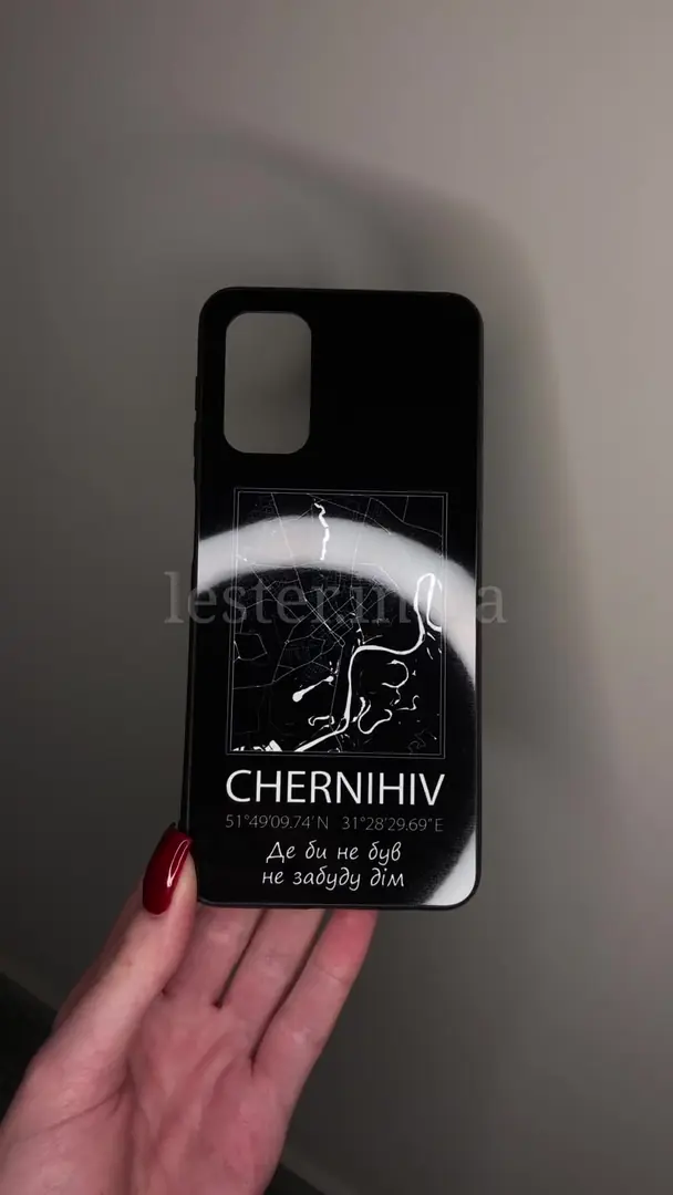 Відео чохла для iPhone, Samsung, Xiaomi, Huawei, Oppo, Realme мапа Chernihiv Чернігів