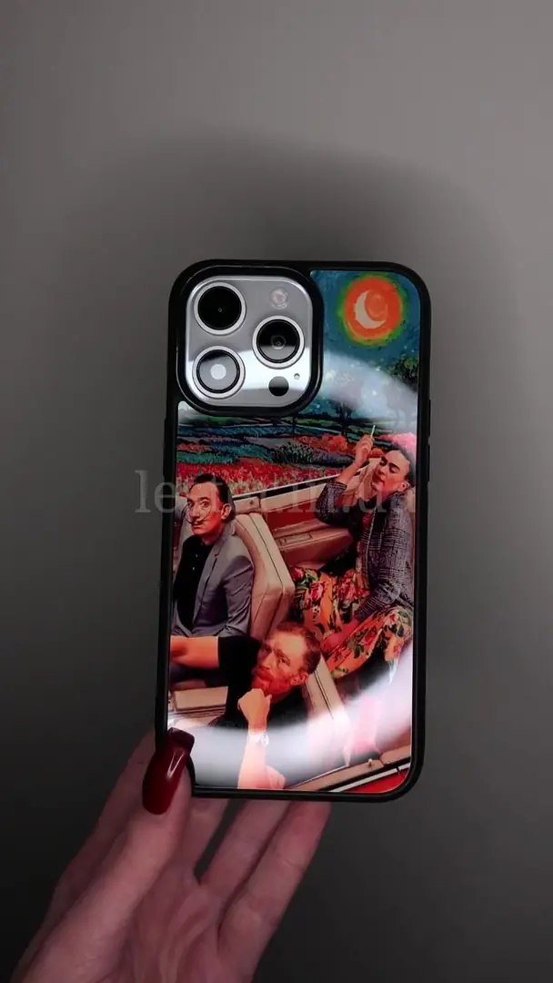 Відео чохла для iPhone, Samsung, Xiaomi, Huawei, Oppo, Realme Vincent van Gogh Salvator Dali and Frida Kahlo