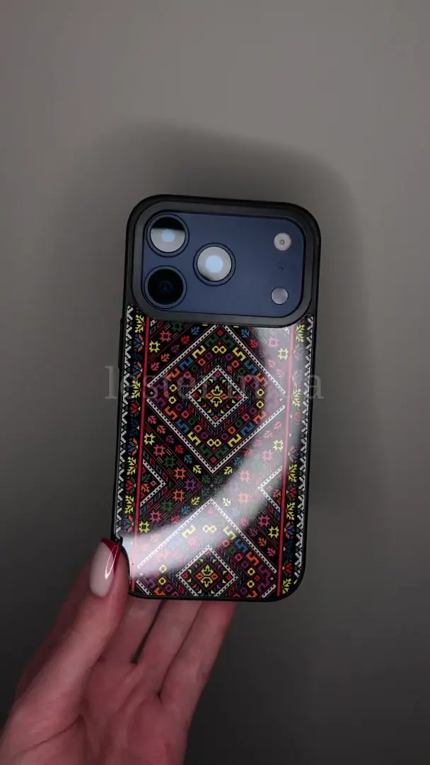 Відео чохла для iPhone, Samsung, Xiaomi, Huawei, Oppo, Realme Вишиванка Кольорова