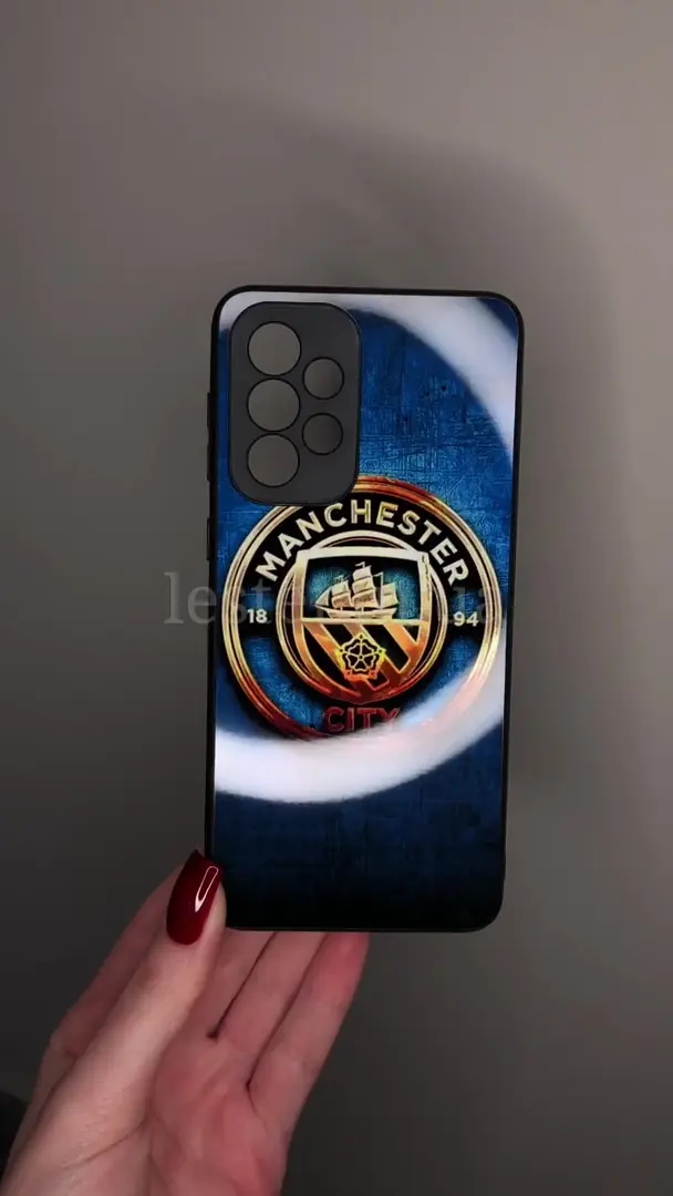 Відео чохла для iPhone, Samsung, Xiaomi, Huawei, Oppo, Realme Manchester City FC Метал