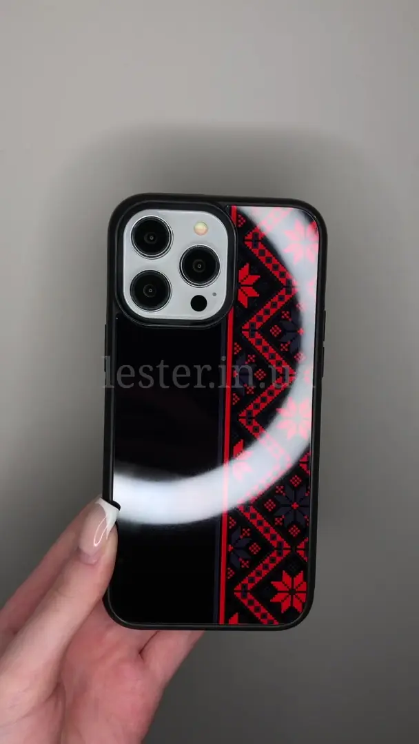 Відео чохла для iPhone, Samsung, Xiaomi, Huawei, Oppo, Realme Вишиванка Полоска Справа