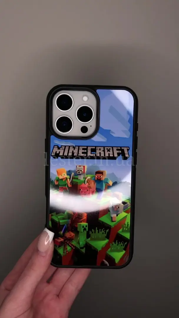 Відео чохла для iPhone, Samsung, Xiaomi, Huawei, Oppo, Realme ЛЕСТЕР Minecraft Друзі