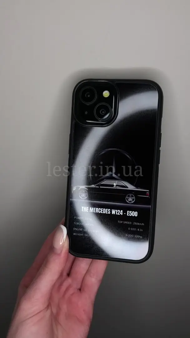 Відео чохла для iPhone, Samsung, Xiaomi, Huawei, Oppo, Realme Mercedes w124