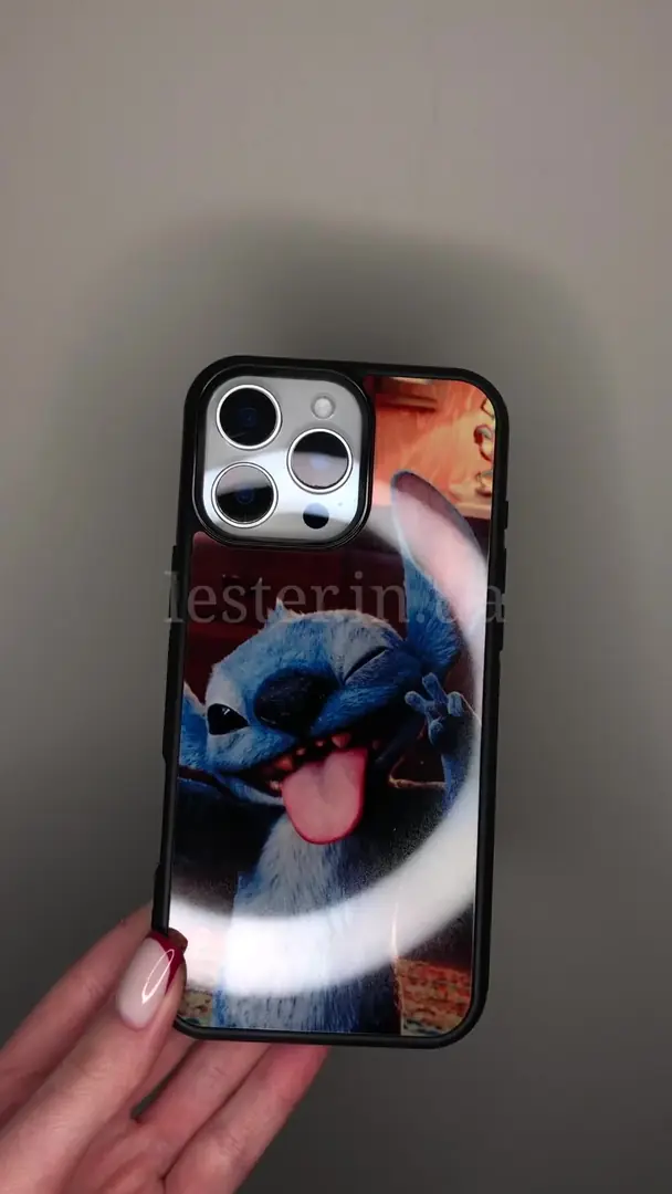 Відео чохла для iPhone, Samsung, Xiaomi, Huawei, Oppo, Realme Ліло і Стіч Посмішка